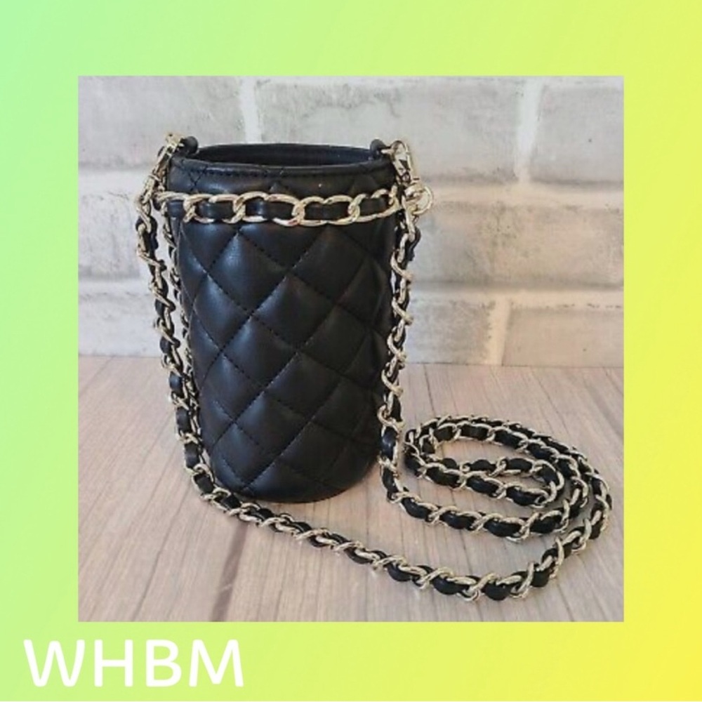 White House Black Market Black Crossbody Bottle Bag